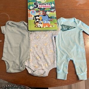 Mixed Clothes And Bluey Book Newborn, 3 Months, 3-6 Months